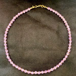 Light purple crystal necklace.